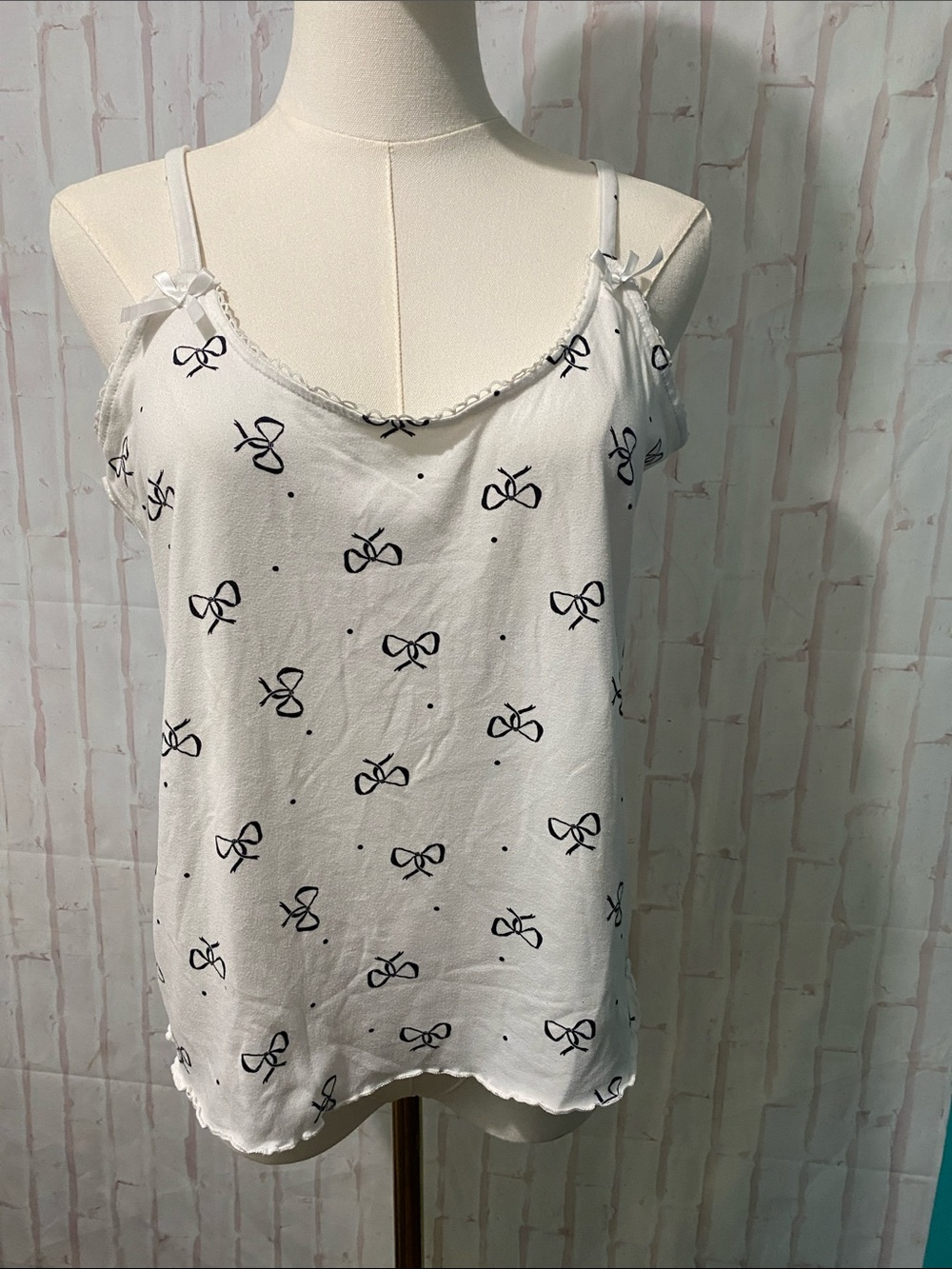 Unbranded Black bow Camisole size L